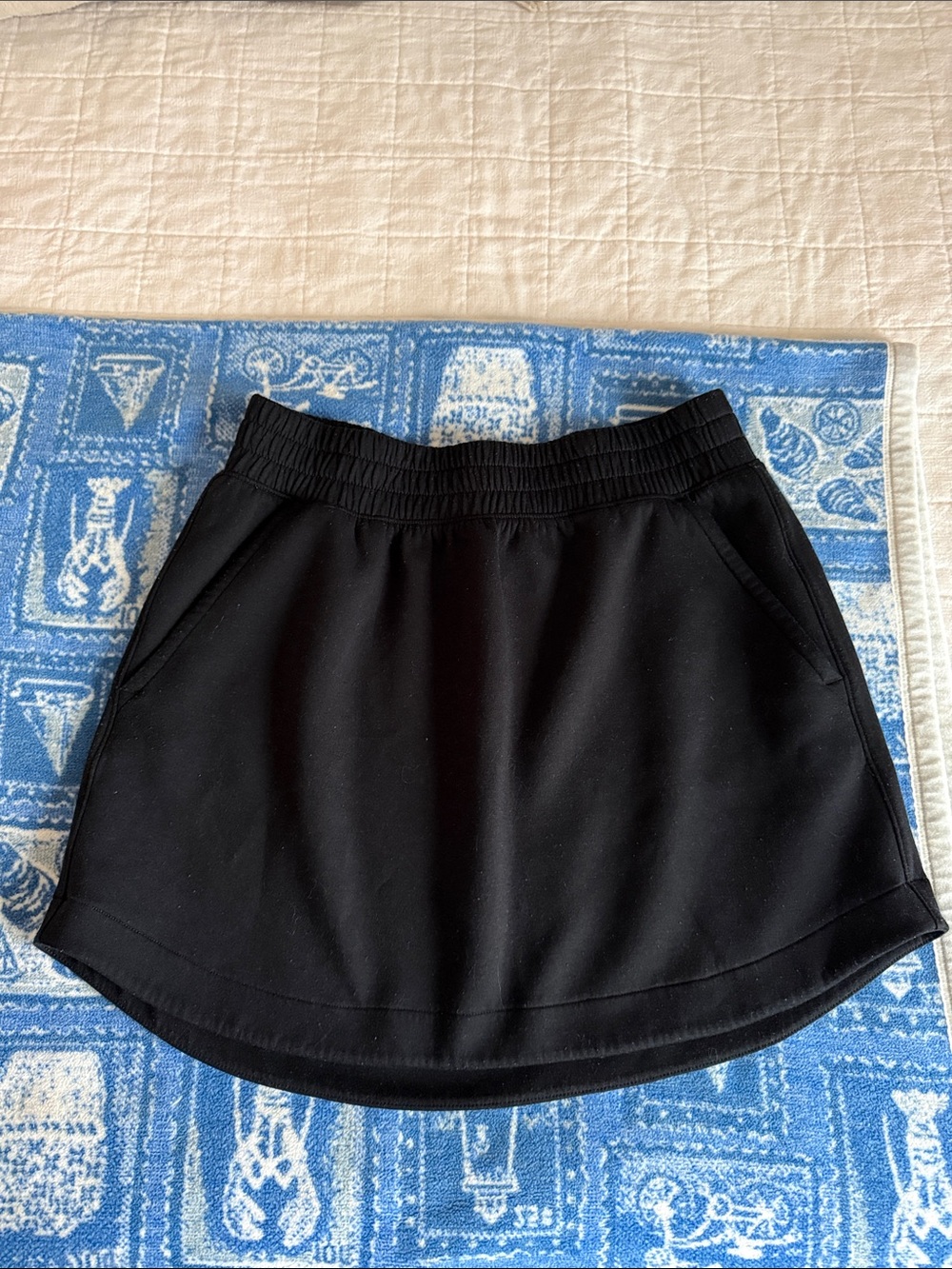 Black Women's Active Skort with Elastic Waistband